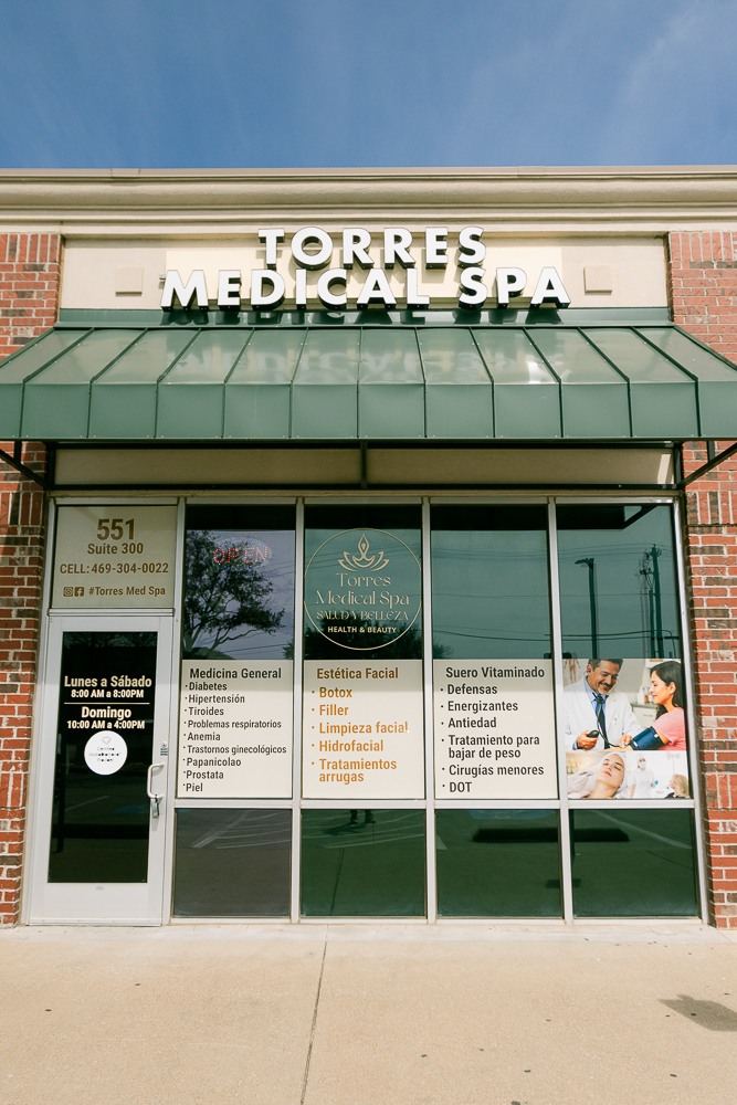 Fachada de Torres Medical Spa en Garland, TX